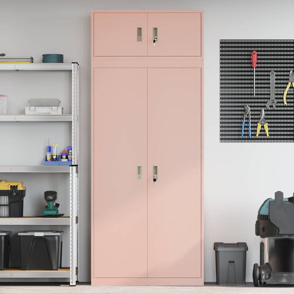 Säilytyskaappi 2 kpl Pinkki 90 x 40 x 220 cm Teräs Lukittava