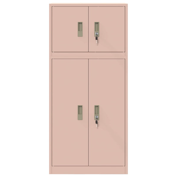 Säilytyskaappi 2 kpl Pinkki 60 x 40 x 130 cm Teräs Lukittava