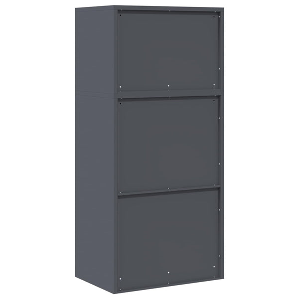 Säilytyskaappi 2 kpl Antrasiitti 60 x 40 x 130 cm Teräs