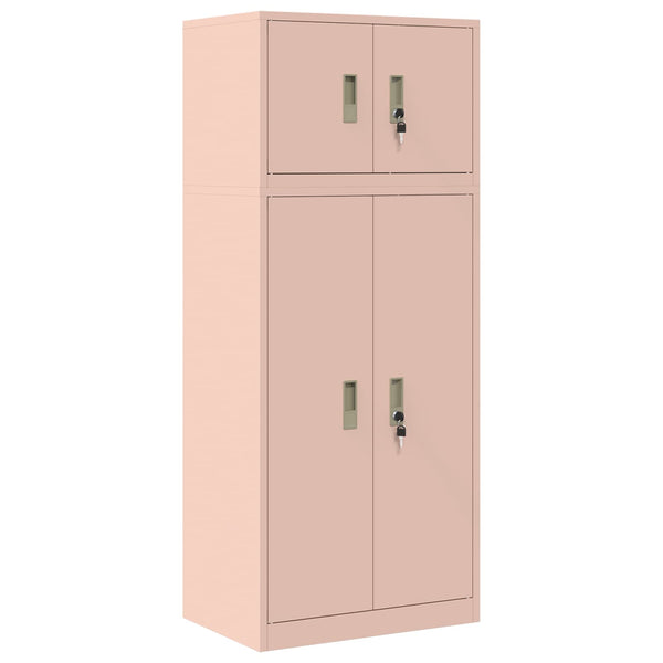 Säilytyskaappi 2 kpl Pinkki 60 x 40 x 145 cm Teräs Lukittava