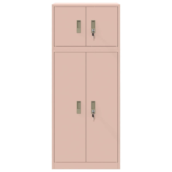 Säilytyskaappi 2 kpl Pinkki 60 x 40 x 145 cm Teräs Lukittava