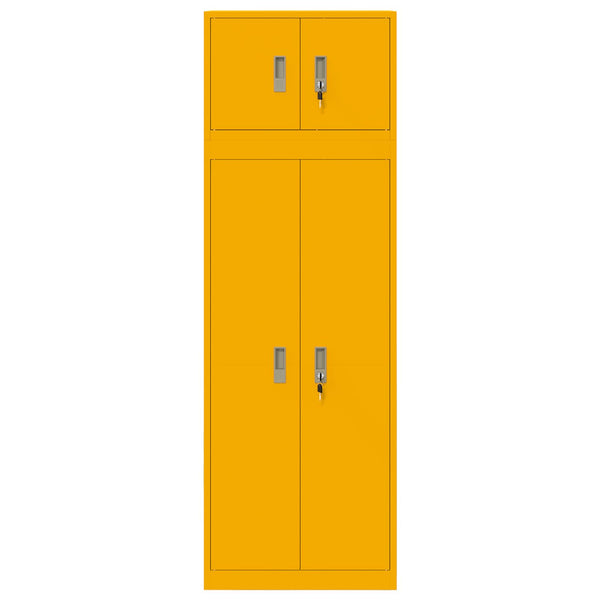 Säilytyskaappi 2 kpl Sinappikeltainen 60 x 40 x 180 cm Teräs