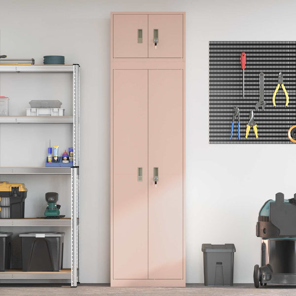 Säilytyskaappi 2 kpl Pinkki 60 x 40 x 220 cm Teräs Lukittava