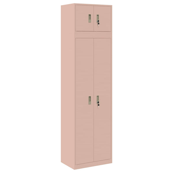 Säilytyskaappi 2 kpl Pinkki 60 x 40 x 220 cm Teräs Lukittava