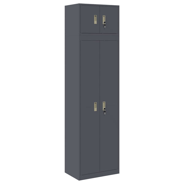 Säilytyskaappi 2 kpl Antrasiitti 60 x 40 x 220 cm Teräs