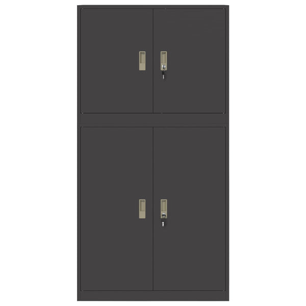Säilytyskaappi 2 kpl Musta 90 x 40 x 175 cm Teräs Lukittava