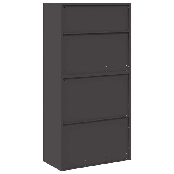 Säilytyskaappi 2 kpl Musta 80 x 40 x 160 cm Teräs Lukittava