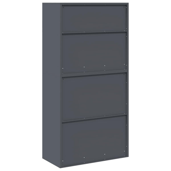 Säilytyskaappi 2 kpl Antrasiitti 80 x 40 x 160 cm Teräs