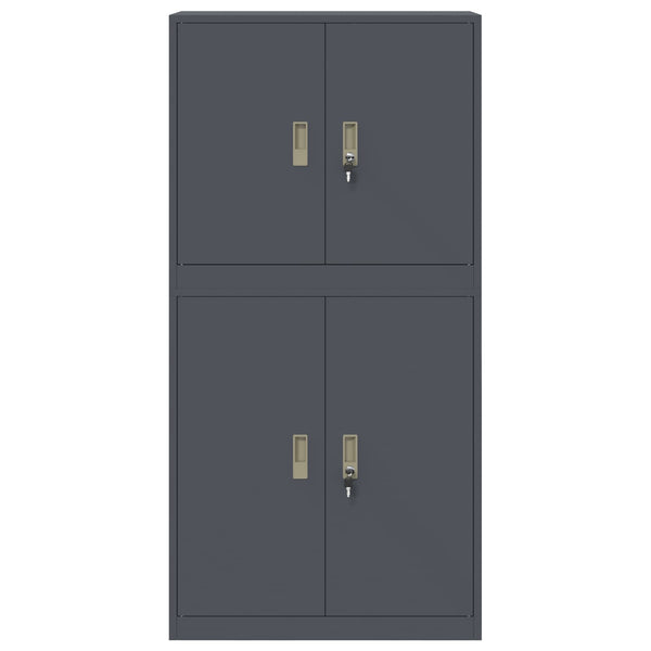 Säilytyskaappi 2 kpl Antrasiitti 80 x 40 x 160 cm Teräs