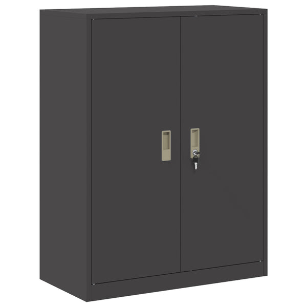 Säilytyskaappi 2 kpl Musta 80 x 40 x 175 cm Teräs Lukittava