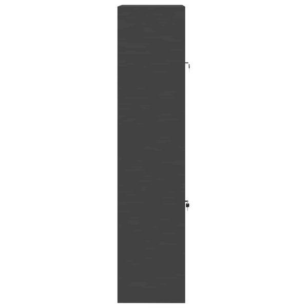 Säilytyskaappi 2 kpl Musta 80 x 40 x 175 cm Teräs Lukittava