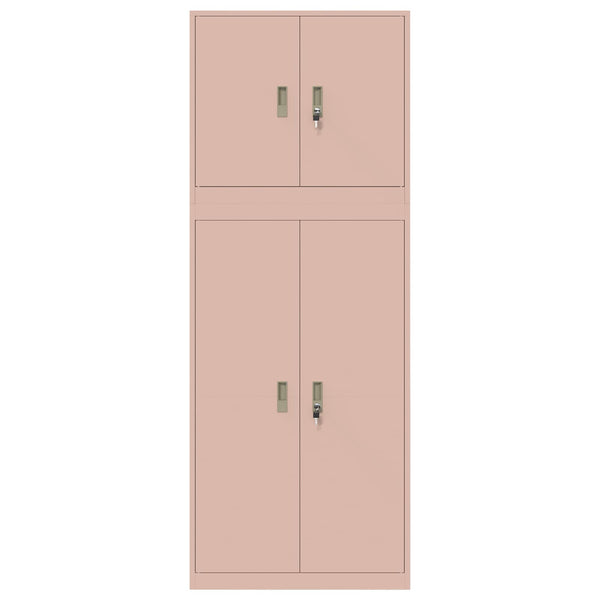 Säilytyskaappi 2 kpl Vaaleanpunainen 80 x 40 x 210 cm Teräs