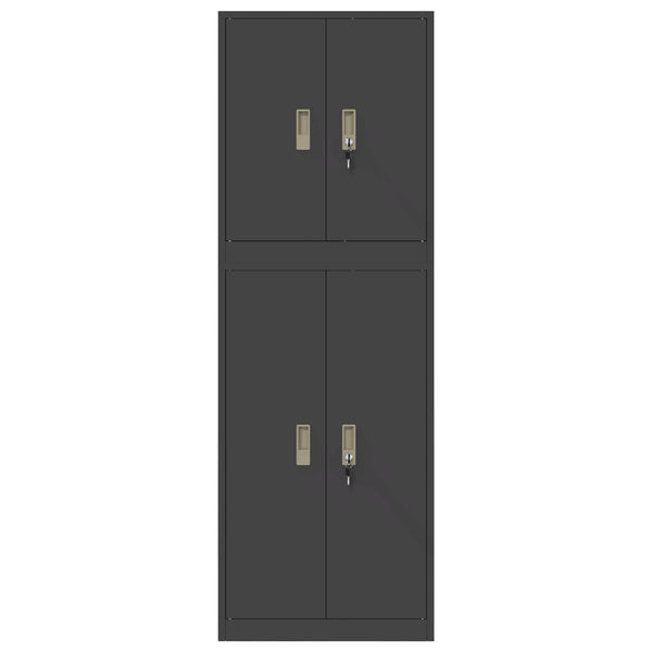 Säilytyskaappi 2 kpl Musta 60 x 40 x 175 cm Teräs Lukittava