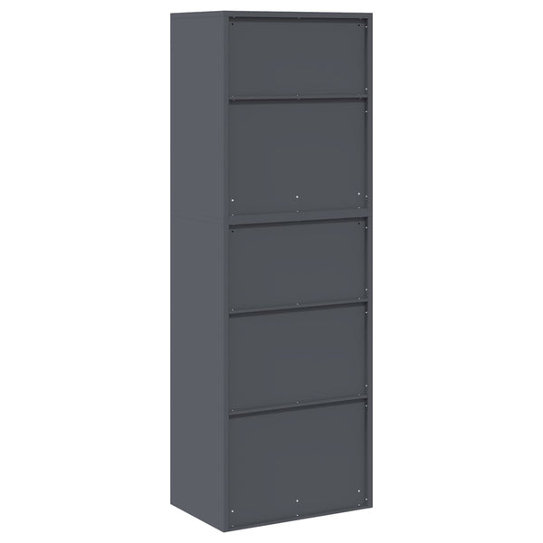 Säilytyskaappi 2 kpl Antrasiitti 60 x 40 x 175 cm Teräs