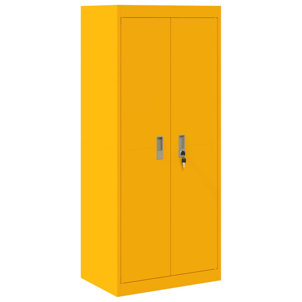 Säilytyskaappi 2 kpl Sinapinkeltainen 60 x 40 x 210 cm Teräs