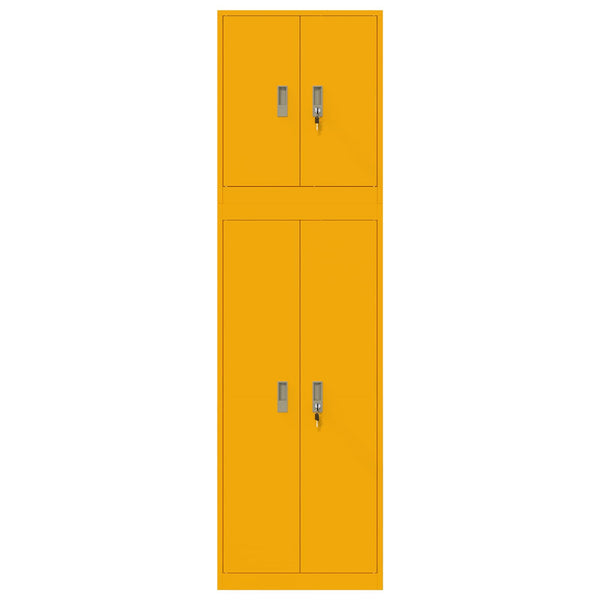 Säilytyskaappi 2 kpl Sinapinkeltainen 60 x 40 x 210 cm Teräs