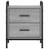 Yöpöytäkaappi 2 kpl Harmaa Sonoma 40 x 30 x 50 cm Tekninen puu