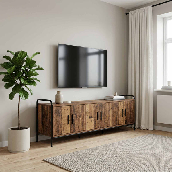 TV-kaappi 146 x 33 x 50 cm Vanha puu Tekninen puu