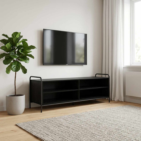 TV-kaappi 140 x 39,5 x 50 cm Musta tammi Tekninen puu