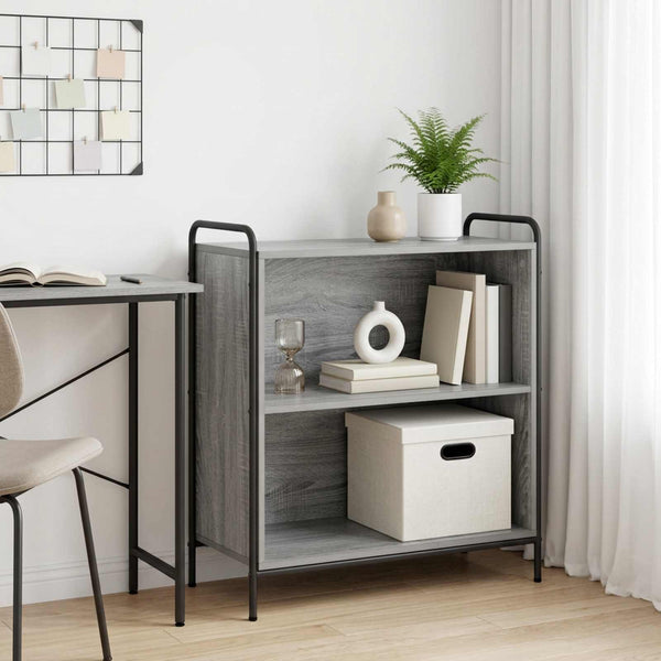 Kirjahylly 80 x 33 x 80 cm Tekninen puu Harmaa Sonoma