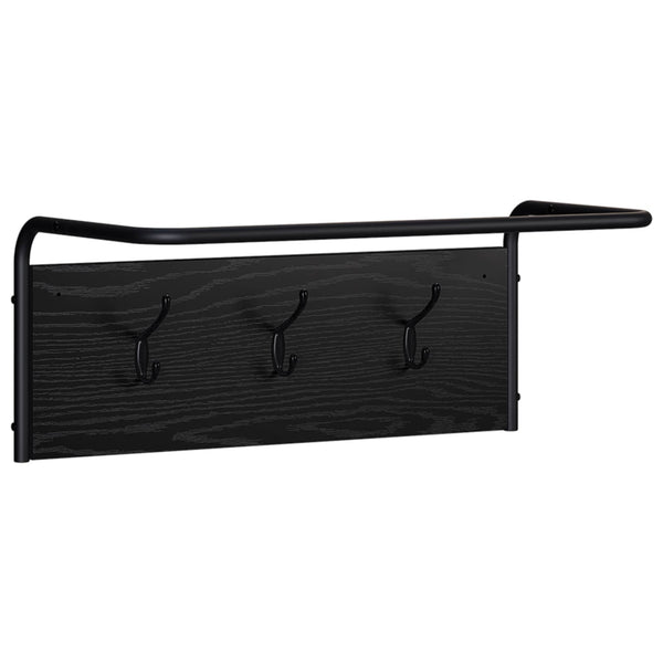 Takkihylly Musta tammi 60 x 30 x 25 cm Tekninen puu