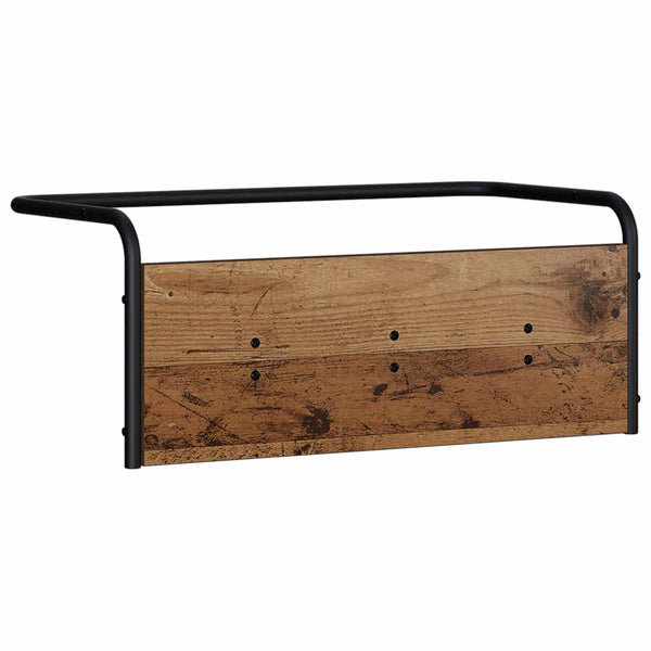 Takkihylly Vanha puu 60 x 30 x 25 cm Tekninen puu