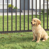 Puutarha-aitapaneeli 12 kpl 50 x 30 cm Galvanoitu teräs Hopea