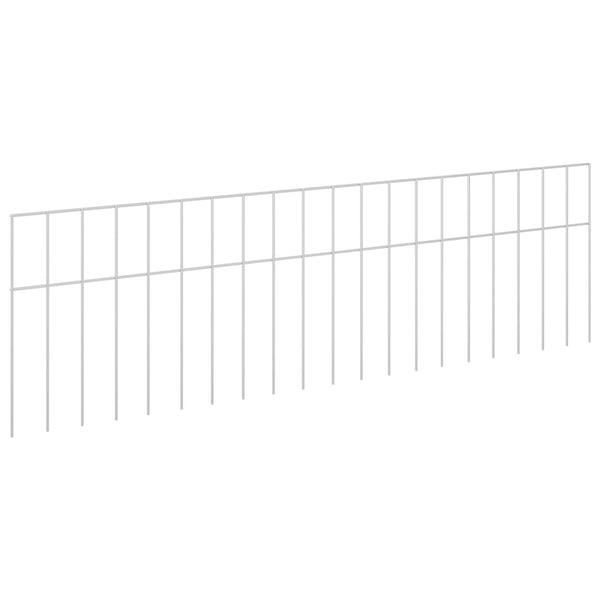 Puutarha-aitapaneeli 24 kpl 100 x 30 cm Galvanoitu teräs Hopea