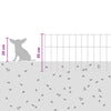 Puutarha-aitapaneeli 48 kpl 100 x 30 cm Galvanoitu teräs Hopea