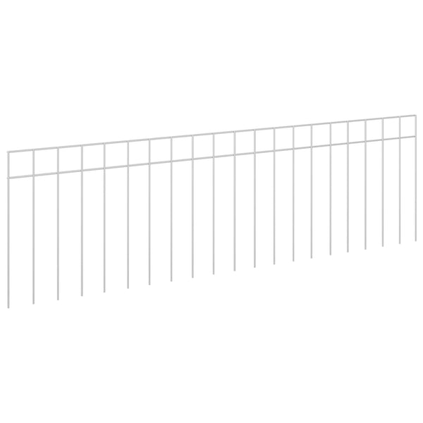 Puutarha-aitapaneeli 24 kpl 100 x 30 cm Galvanoitu teräs Hopea