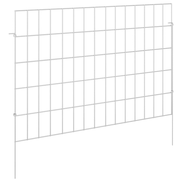 Puutarha-aita, jossa on paalut 12 kpl 75 x 50 cm Hopea