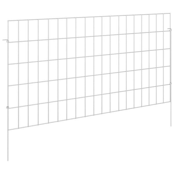 Puutarha-aita, jossa on paalut 24 kpl 95 x 50 cm Hopea