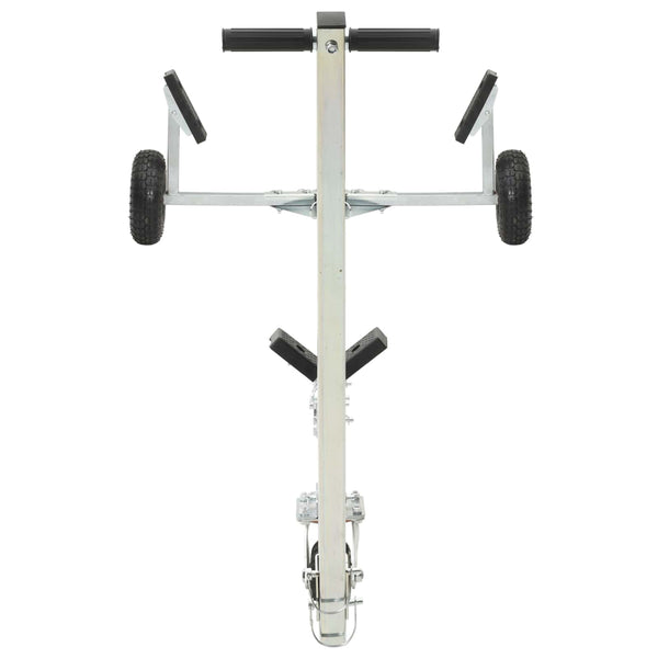 Säädettävä venevaunu ilmatyynyillä 200 kg Load Galvanoitu teräs