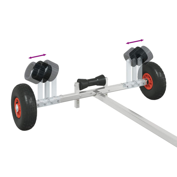 Säädettävä venevaunu ilmatyynyillä 200 kg Load Galvanoitu teräs