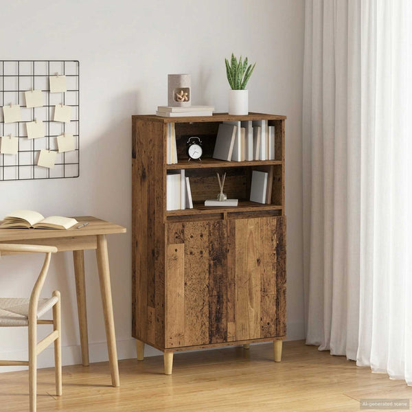 Korkea kaappi Tammipuu 60 x 36 x 110 cm Tekninen puu