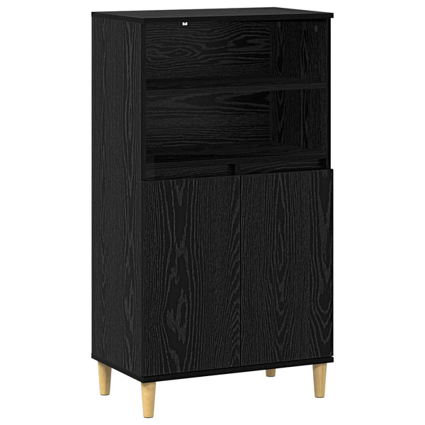 Korkea kaappi Musta tammi 60 x 36 x 110 cm Tekninen puu