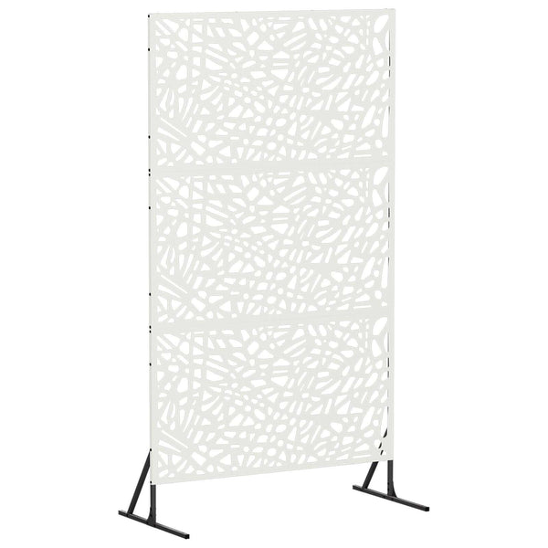 Yksityisyysnäyttö 100 x 50 x 180 cm Teräs valkoinen
