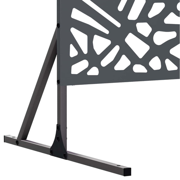 Yksityisyysnäyttö 100 x 50 x 180 cm Teräs Antrasiitti