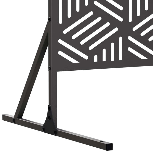 Yksityisyysnäyttö 100 x 50 x 180 cm Teräs Musta
