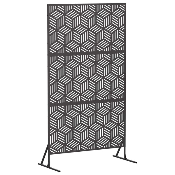 Yksityisyysnäyttö 100 x 50 x 180 cm Teräs Musta