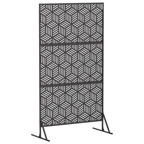 Yksityisyysnäyttö 100 x 50 x 180 cm Teräs Musta