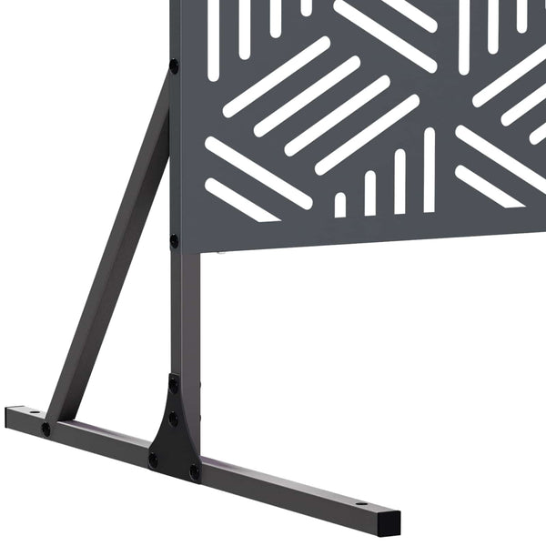 Yksityisyysnäyttö 100 x 50 x 180 cm Teräs Antrasiitti