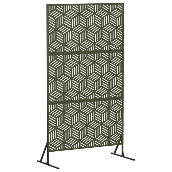 Yksityisyysnäyttö 100 x 50 x 180 cm Teräs Oliivinvihreä