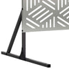 Yksityisyysnäyttö 100 x 50 x 180 cm Galvanoitu teräs Hopea