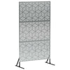 Yksityisyysnäyttö 100 x 50 x 180 cm Galvanoitu teräs Hopea