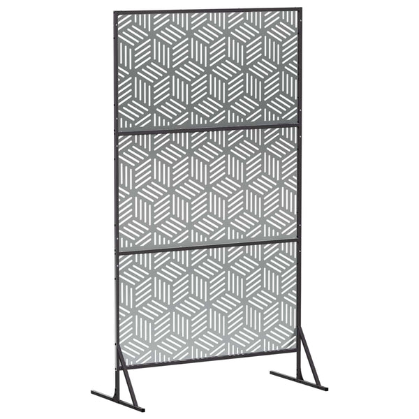 Yksityisyysnäyttö 100 x 50 x 180 cm Galvanoitu teräs Hopea
