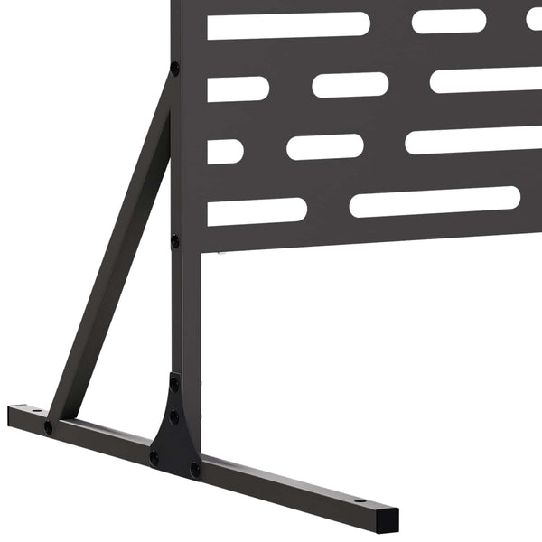 Yksityisyysnäyttö 100 x 50 x 180 cm Teräs Musta