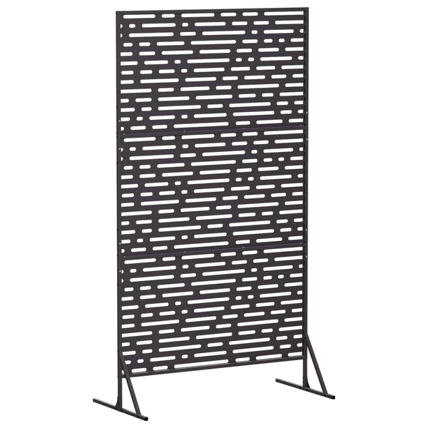 Yksityisyysnäyttö 100 x 50 x 180 cm Teräs Musta