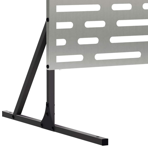 Yksityisyysnäyttö 100 x 50 x 180 cm Galvanoitu teräs Hopea