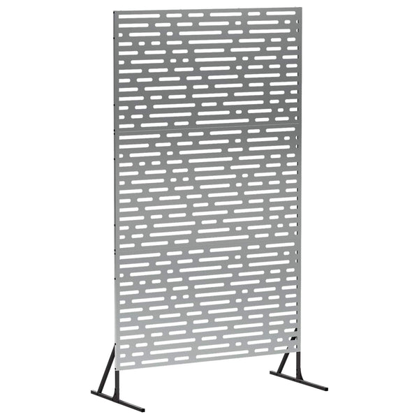 Yksityisyysnäyttö 100 x 50 x 180 cm Galvanoitu teräs Hopea